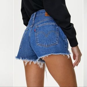 levi’s 501 high rise jean shorts